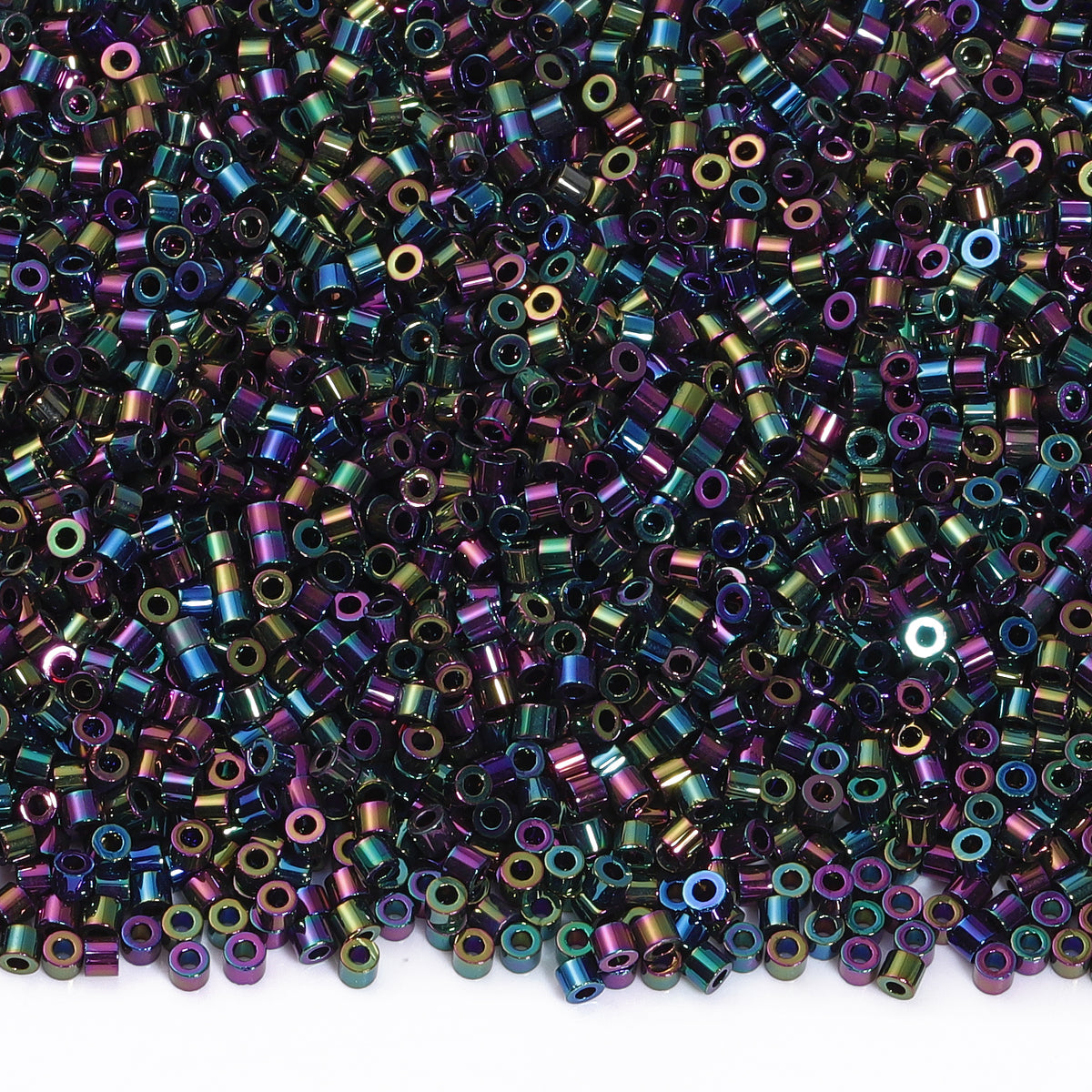 Metallic Rainbow Luster Color Hight Quality Glass Cylinder Seed Beads 1.6 MM Size JS3007 WholesaleRhinestone Главное изображение товара