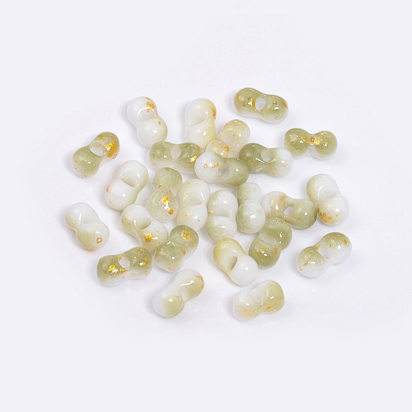 RNB006 Rainbow Effect Peanut Beads Shape Glass Seed Beads WholesaleRhinestone