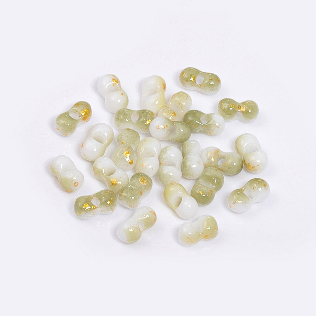 RNB006 Rainbow Effect Peanut Beads Shape Glass Seed Beads WholesaleRhinestone