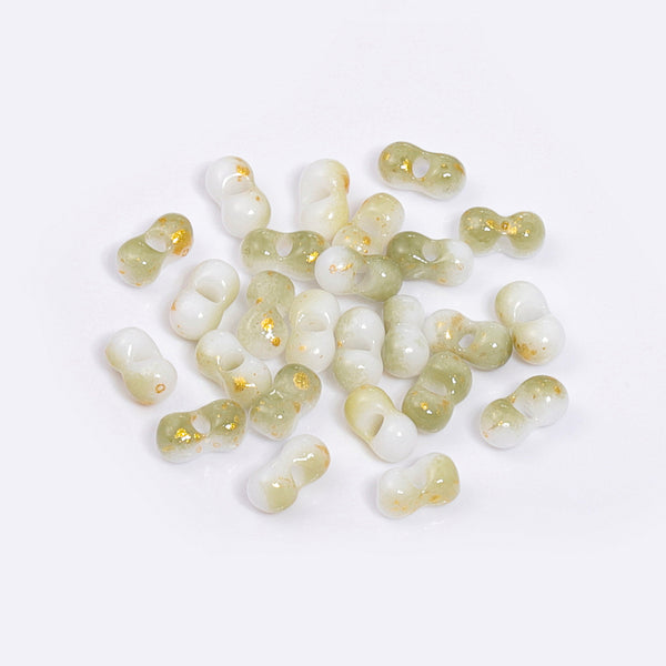 RNB006 Rainbow Effect Peanut Beads Shape Glass Seed Beads WholesaleRhinestone