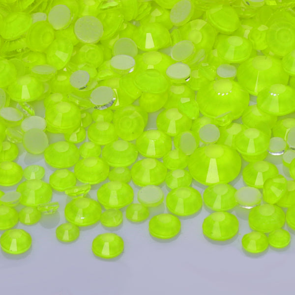 Mixed Sizes Yellow FlatBack Neon Rhinestones For Nail Art WholesaleRhinestone
