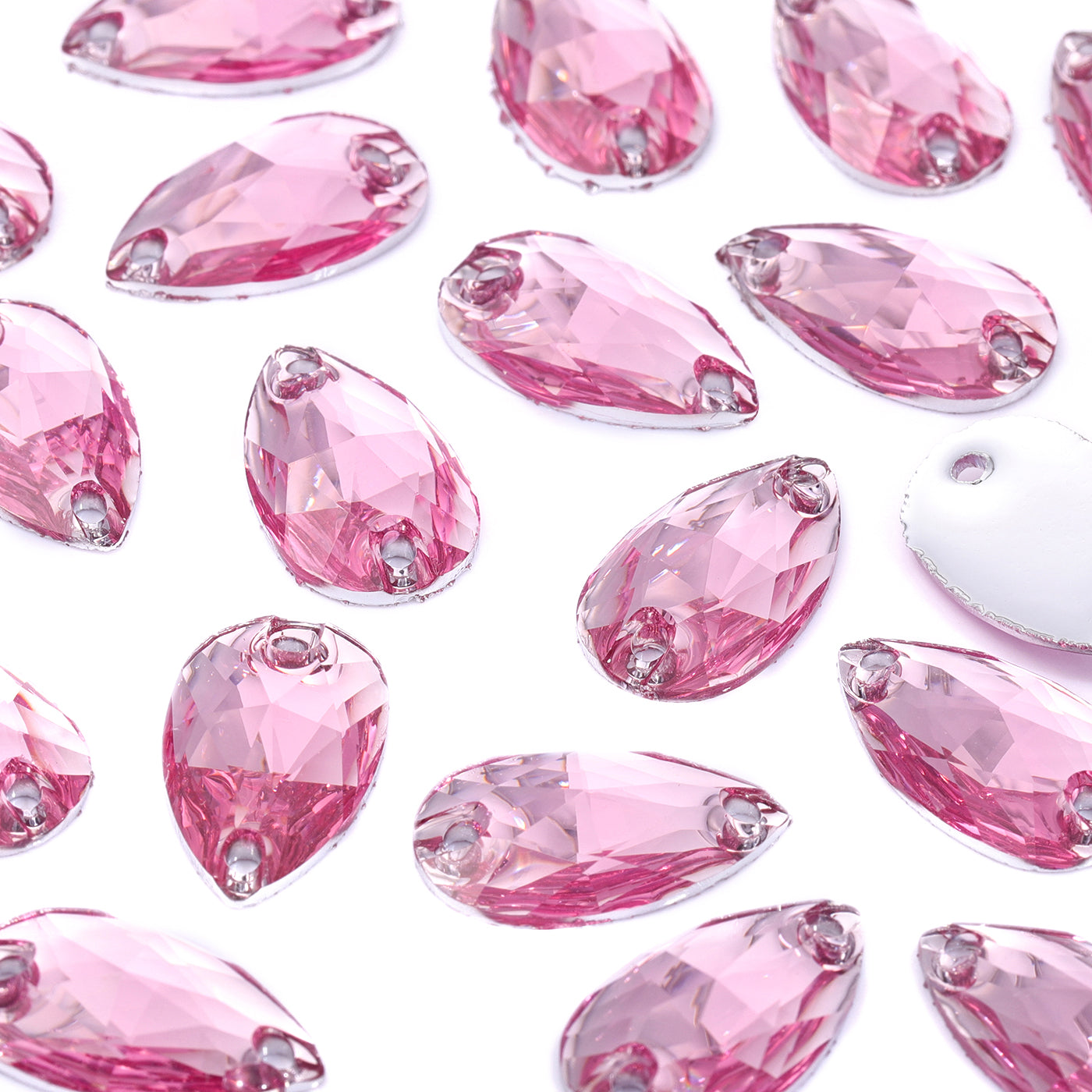 Drop Pink Resin Sew-on Rhinestones For Dance Costume WholesaleRhinestone
