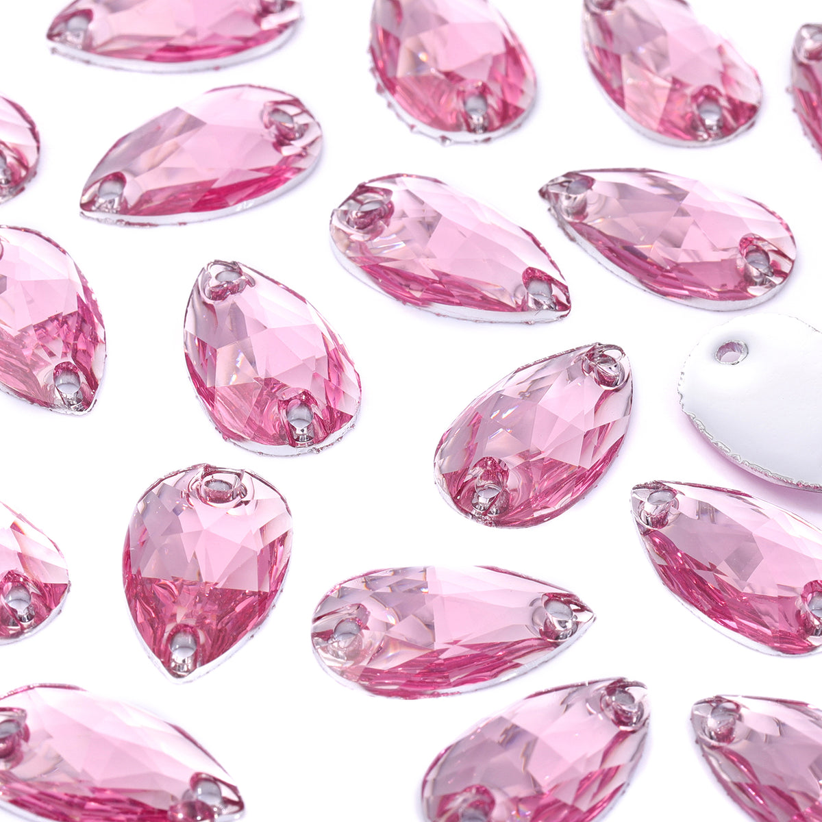 Drop Pink Resin Sew-on Rhinestones For Dance Costume WholesaleRhinestone