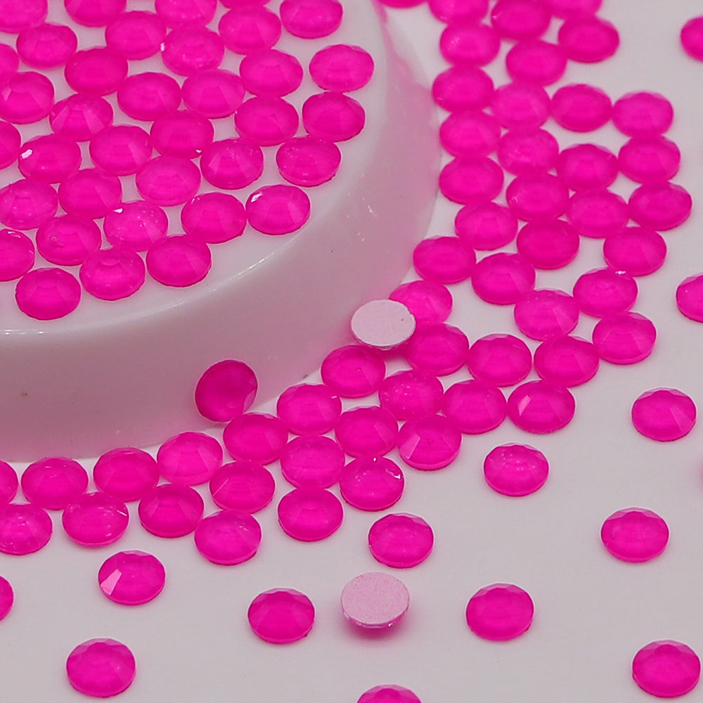 Neon Barbie Pink Glass FlatBack Neon Rhinestones WholesaleRhinestone