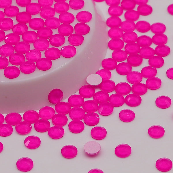 Neon Barbie Pink Glass FlatBack Neon Rhinestones WholesaleRhinestone