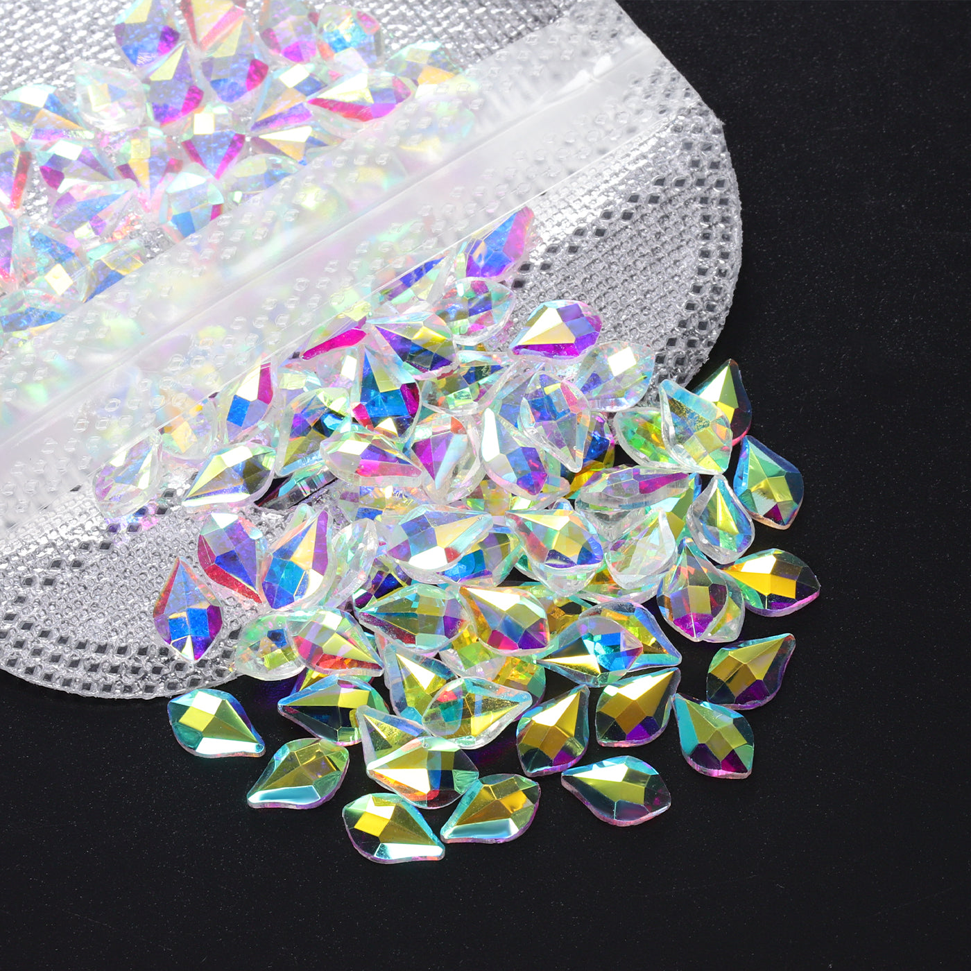 Maple leaves Shape Crystal AB Unfoiled Flat Back Fancy Rhinestones