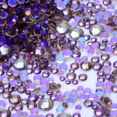Mixed Sizes Aurora Gray Glass Flat Back Rhinestones For Nail Art WholesaleRhinestone
