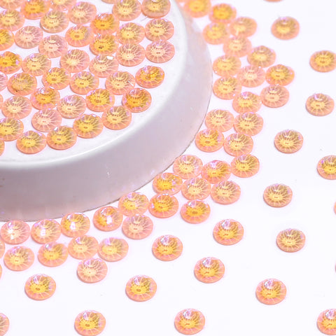 Neon Peach Pink AB Glass Flatback Neon -Strasssteine Zweitbild