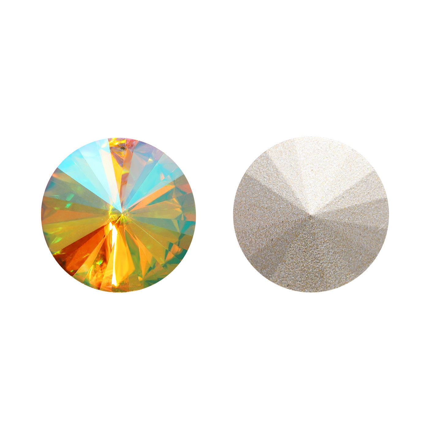 Crystal Sun Rivoli Shape High Quality Glass Pointed Back Fancy Rhinestones WholesaleRhinestone Imagen principal del producto