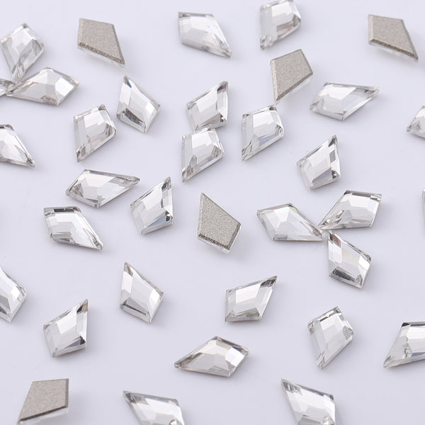 Arrow Shape Multi Colors Small Size Glass Beveled Flat Back Fancy Rhinestones For Nail Art WholesaleRhinestone