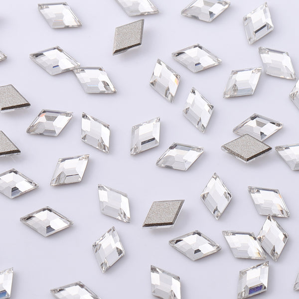 Rhombus Shape Multi Colors Small Size Glass Beveled Flat Back Fancy Rhinestones For Nail Art WholesaleRhinestone