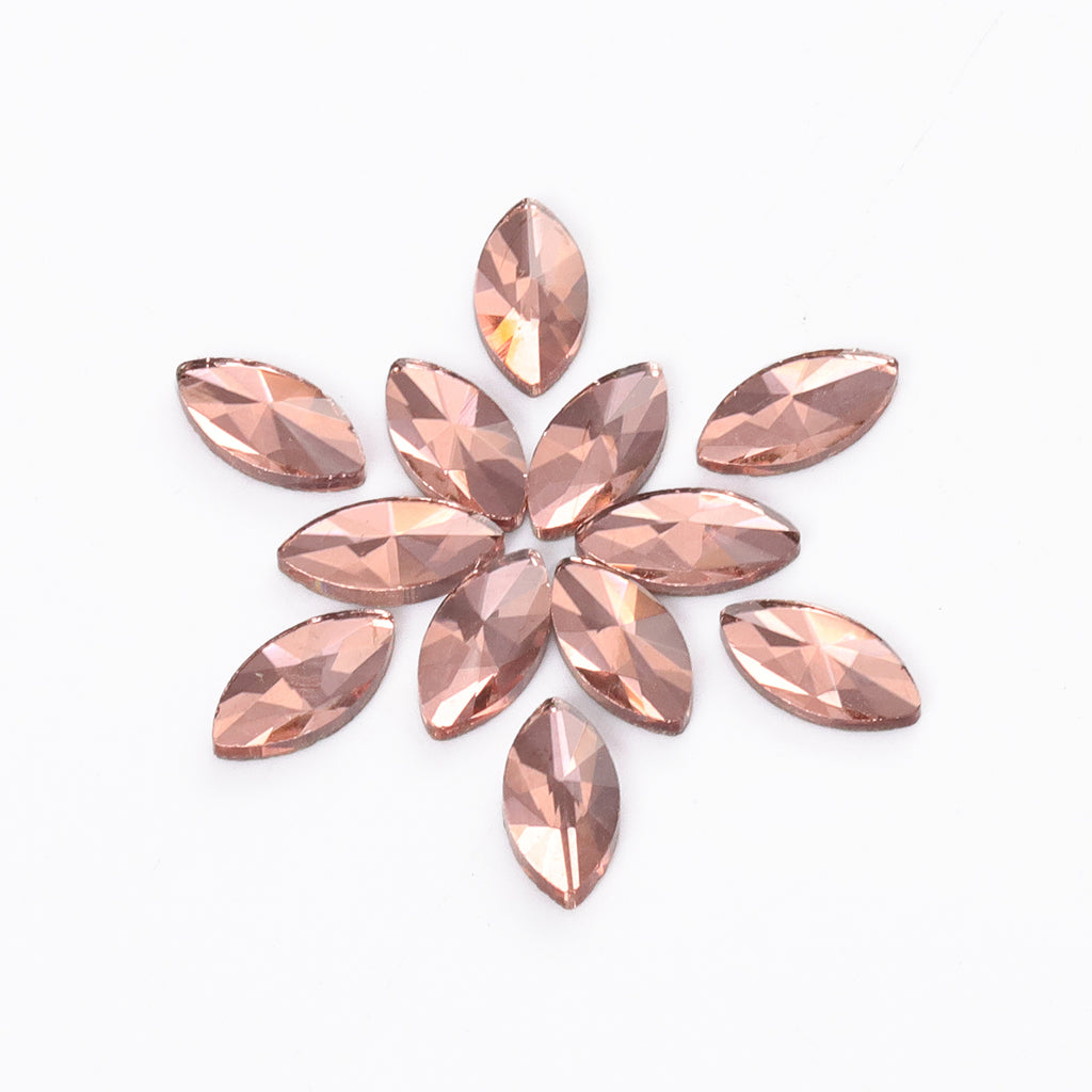 Navette Shape Champagne Flat Back Fancy Rhinestones WholesaleRhinestone