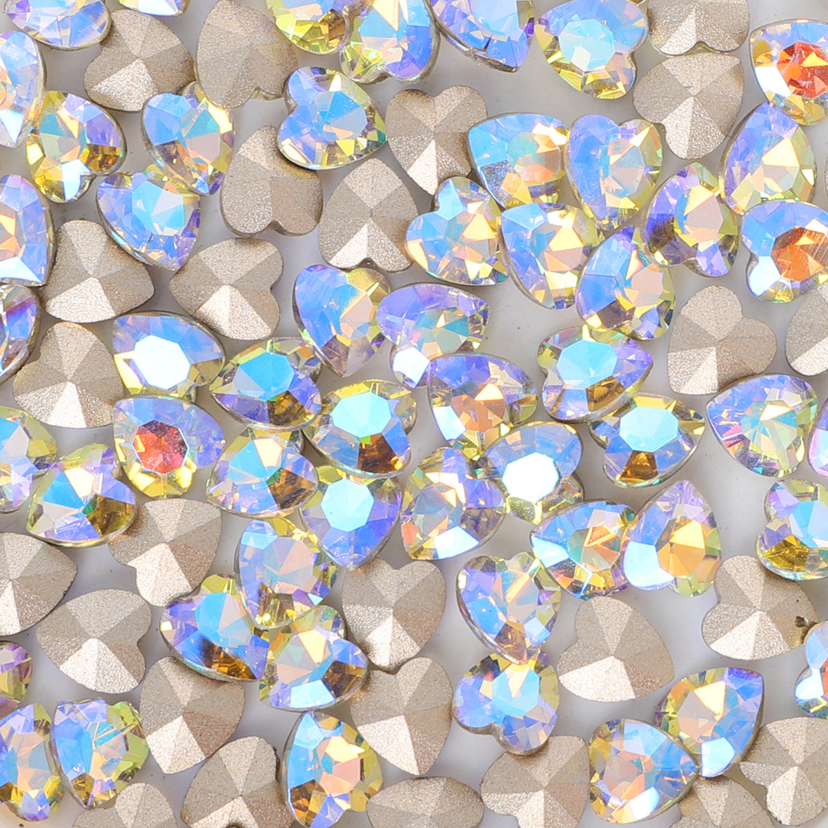 Paradise Shine Heart Shape Glass Pointed Back Fancy Rhinestones WholesaleRhinestone