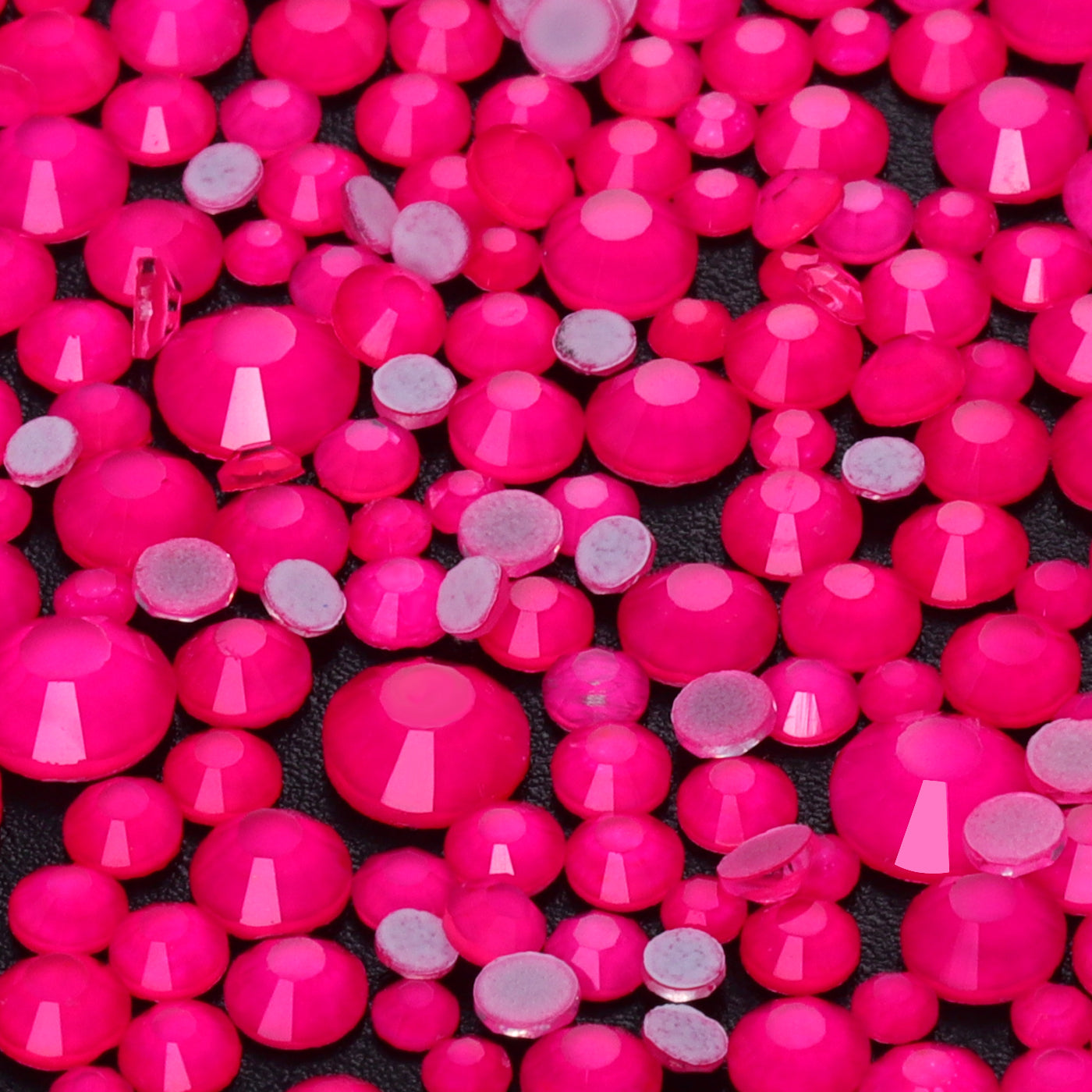 Mixed Sizes Pink FlatBack Neon Rhinestones For Nail Art WholesaleRhinestone