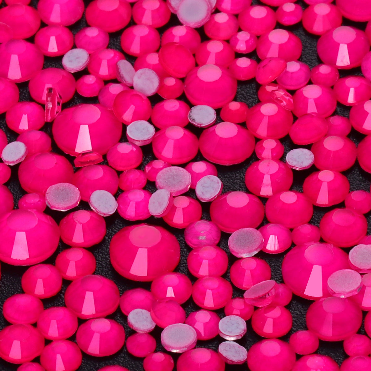 Mixed Sizes Pink FlatBack Neon Rhinestones For Nail Art WholesaleRhinestone