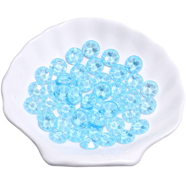 Electric Neon Aquamarine XIRIUS Round Shape High Quality Glass Sew-on Rhinestones WholesaleRhinestone