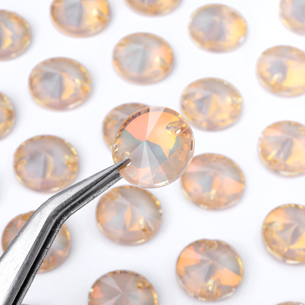 Silk AM Rivoli  Shape High Quality Glass Sew-on Rhinestones WholesaleRhinestone