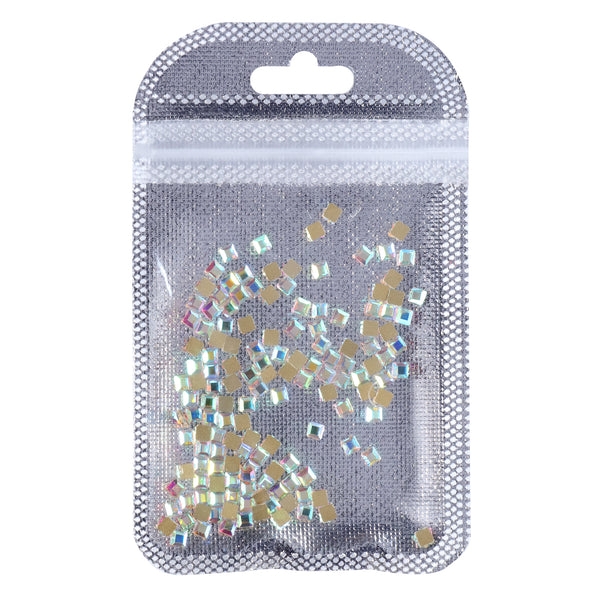 Square Shape Crystal AB Flat Back Fancy Rhinestones