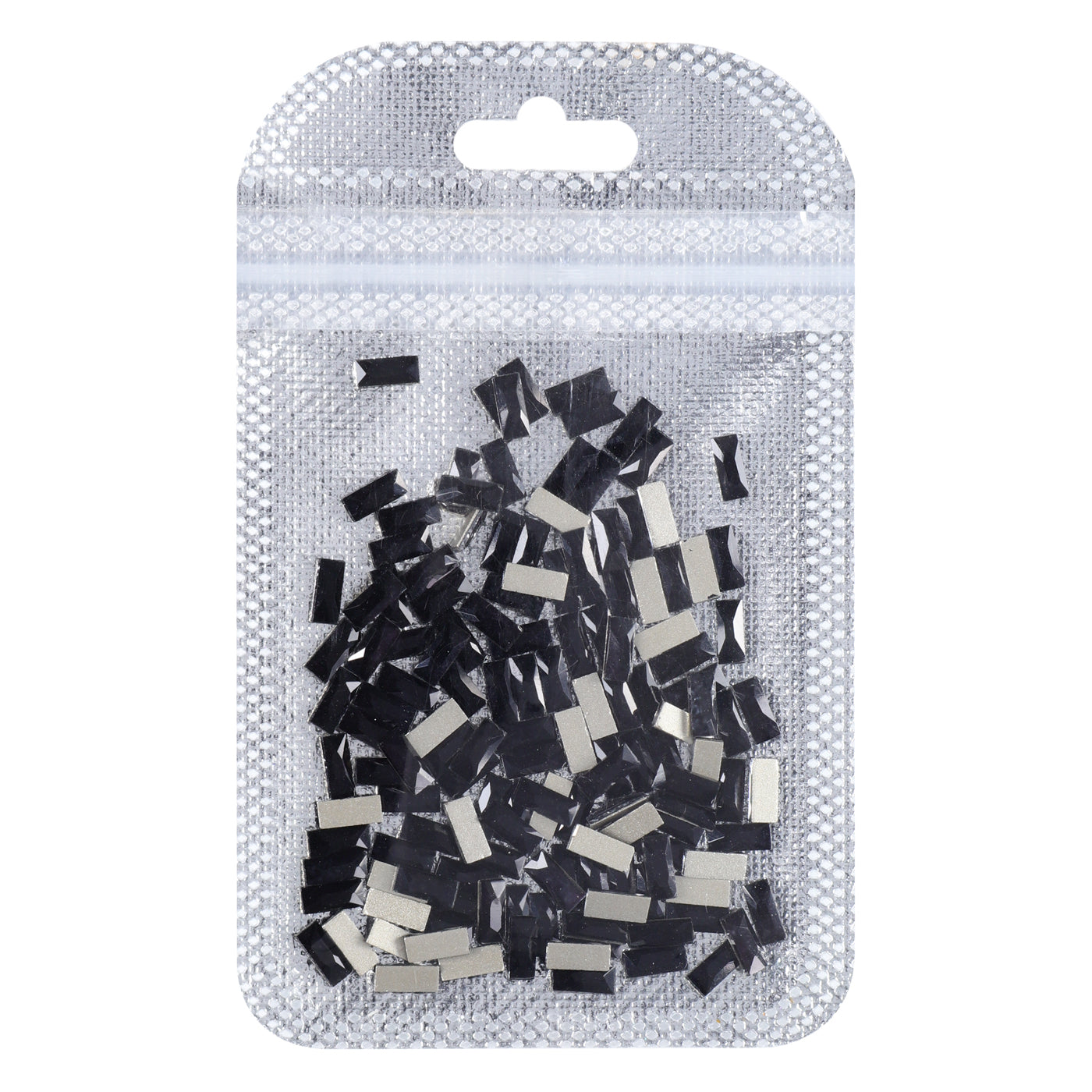 Rectangle Shape Black Flat Back Fancy Rhinestones