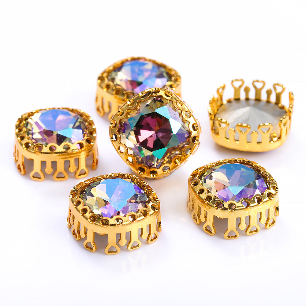 Ghost Light Cushion Square Shape High-Quality Glass Sew-on Nest Hollow Claw Rhinestones WholesaleRhinestone