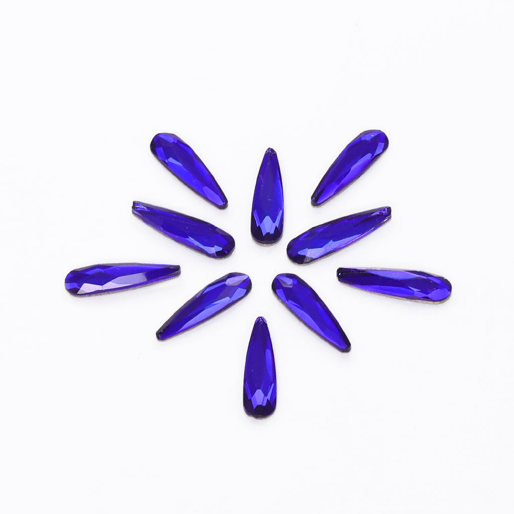 Raindrop Shape Sapphire Flat Back Fancy Rhinestones WholesaleRhinestone