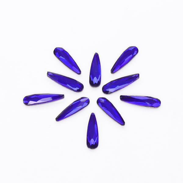 Raindrop Shape Sapphire Flat Back Fancy Rhinestones WholesaleRhinestone