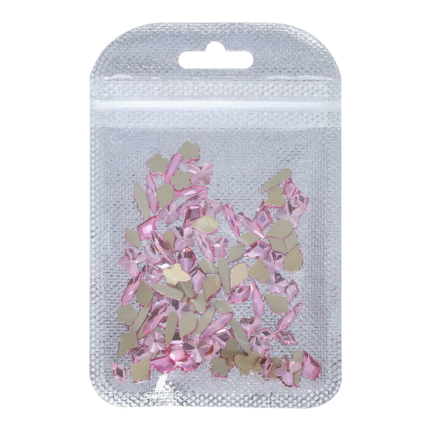 Mixed Shapes Light Pink Flat Back Fancy Rhinestones For Nail Art WholesaleRhinestone