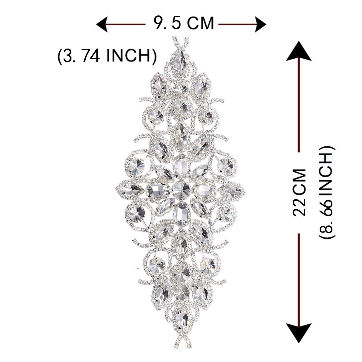 Sew-on Crystal Glass Rhinestone Applique RA427