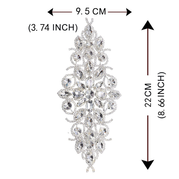 Sew-on Crystal Glass Rhinestone Applique RA427