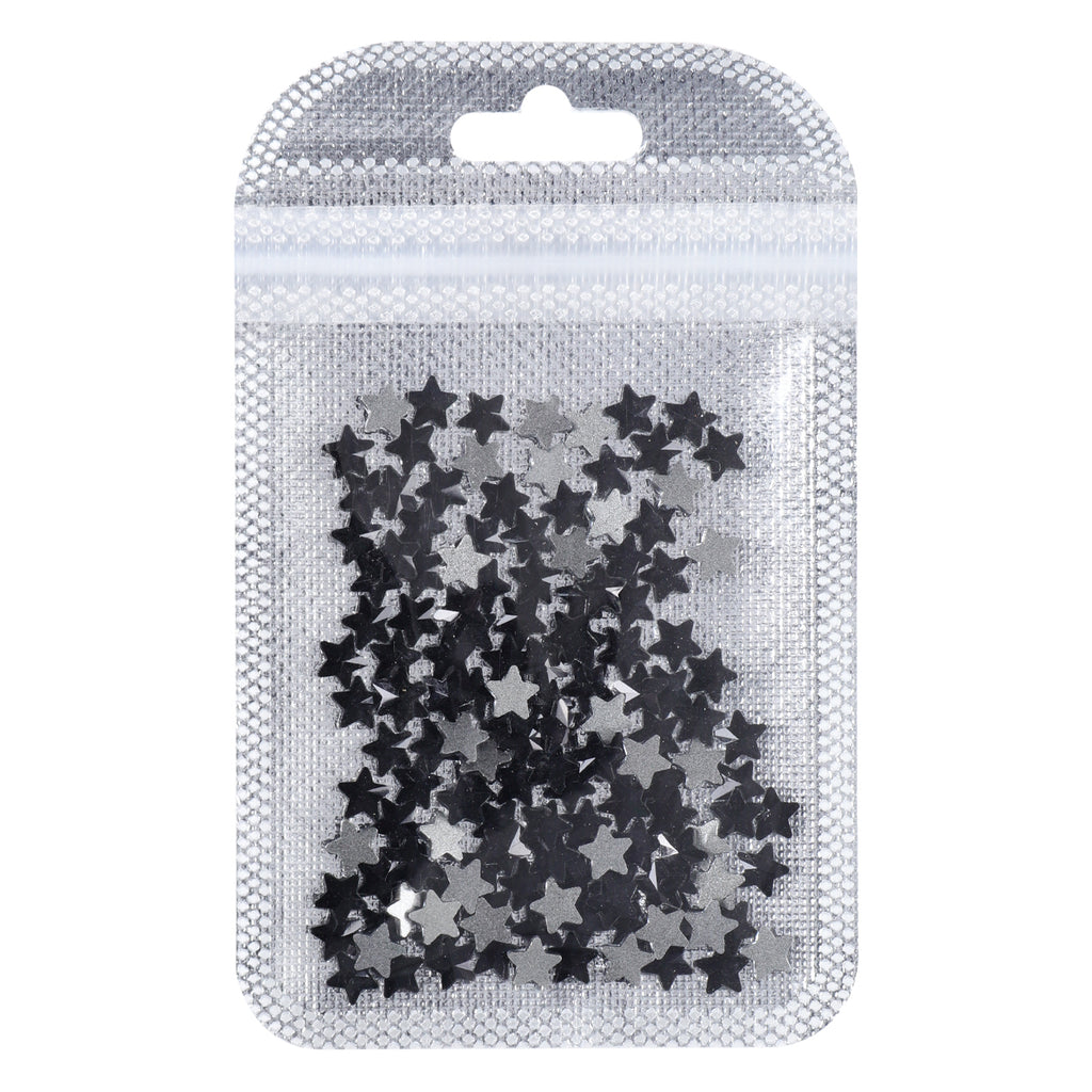 Star Shape Black Flat Back Fancy Rhinestones