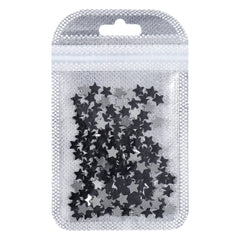Star Shape Black Flat Back Fancy Rhinestones