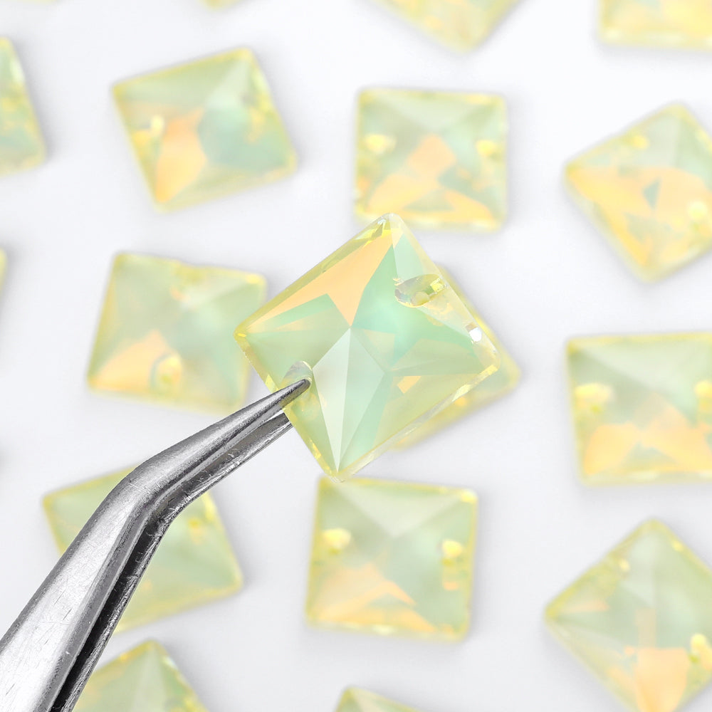 Jonquil AM Square Shape High Quality Glass Sew-on Rhinestones WholesaleRhinestone
