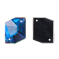 Bermuda Blue Cosmic Shape High Quality Glass Sew-on Rhinestones WholesaleRhinestone