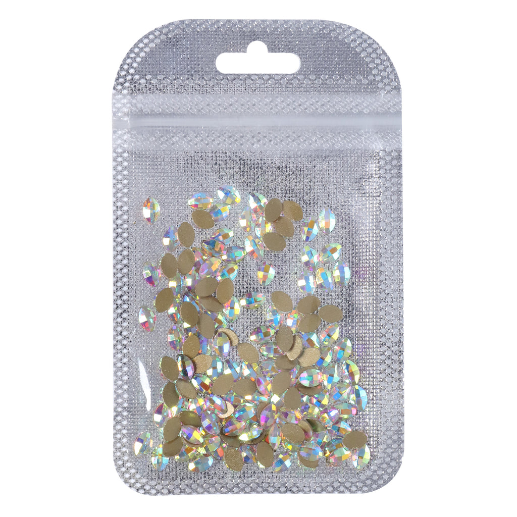 Pure Leaf Shape Crystal AB Flat Back Fancy Rhinestones