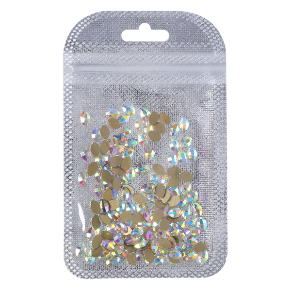 Pure Leaf Shape Crystal AB Flat Back Fancy Rhinestones