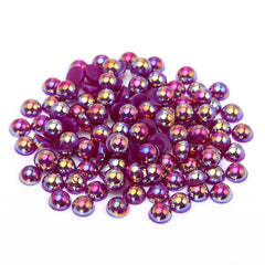 Dark Purple AB Resin Flat Back Pearls Multi Sizes WholesaleRhinestone