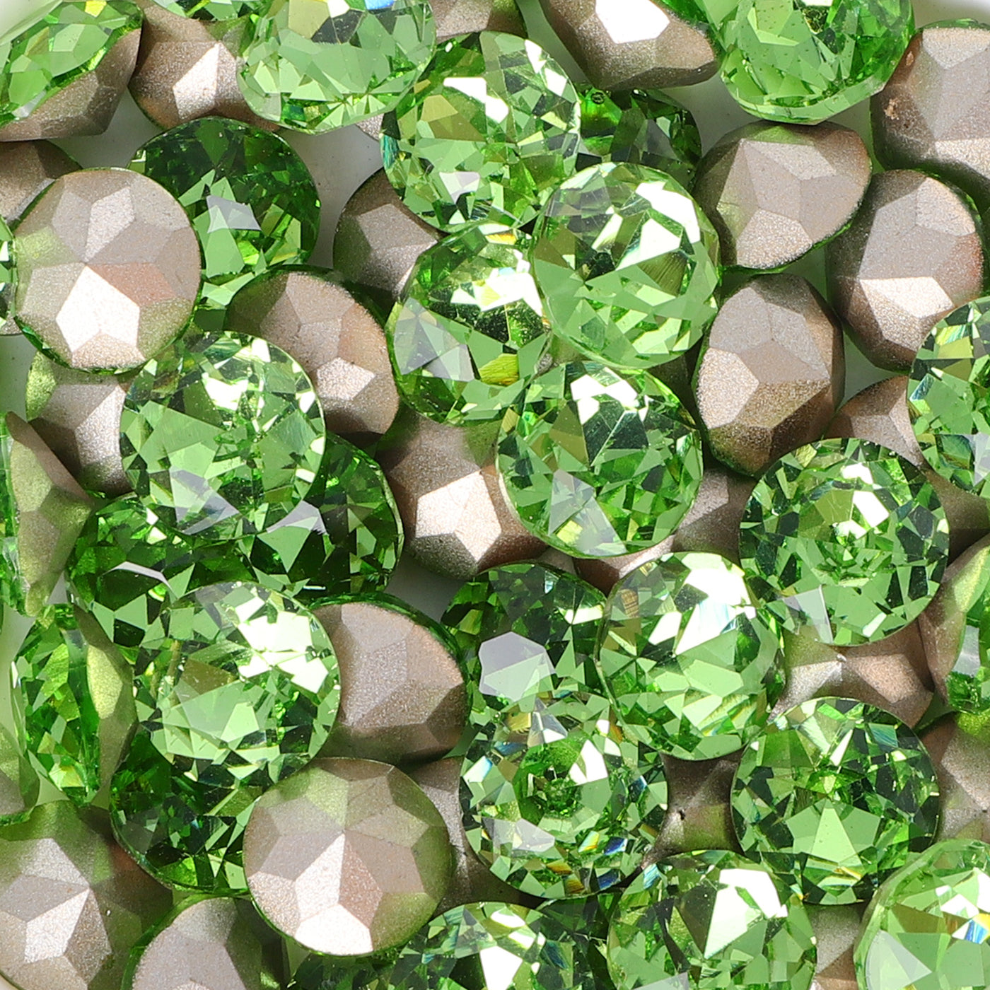 Apple Green XIRIUS Chaton Shape Glass Pointed Back Fancy Rhinestones