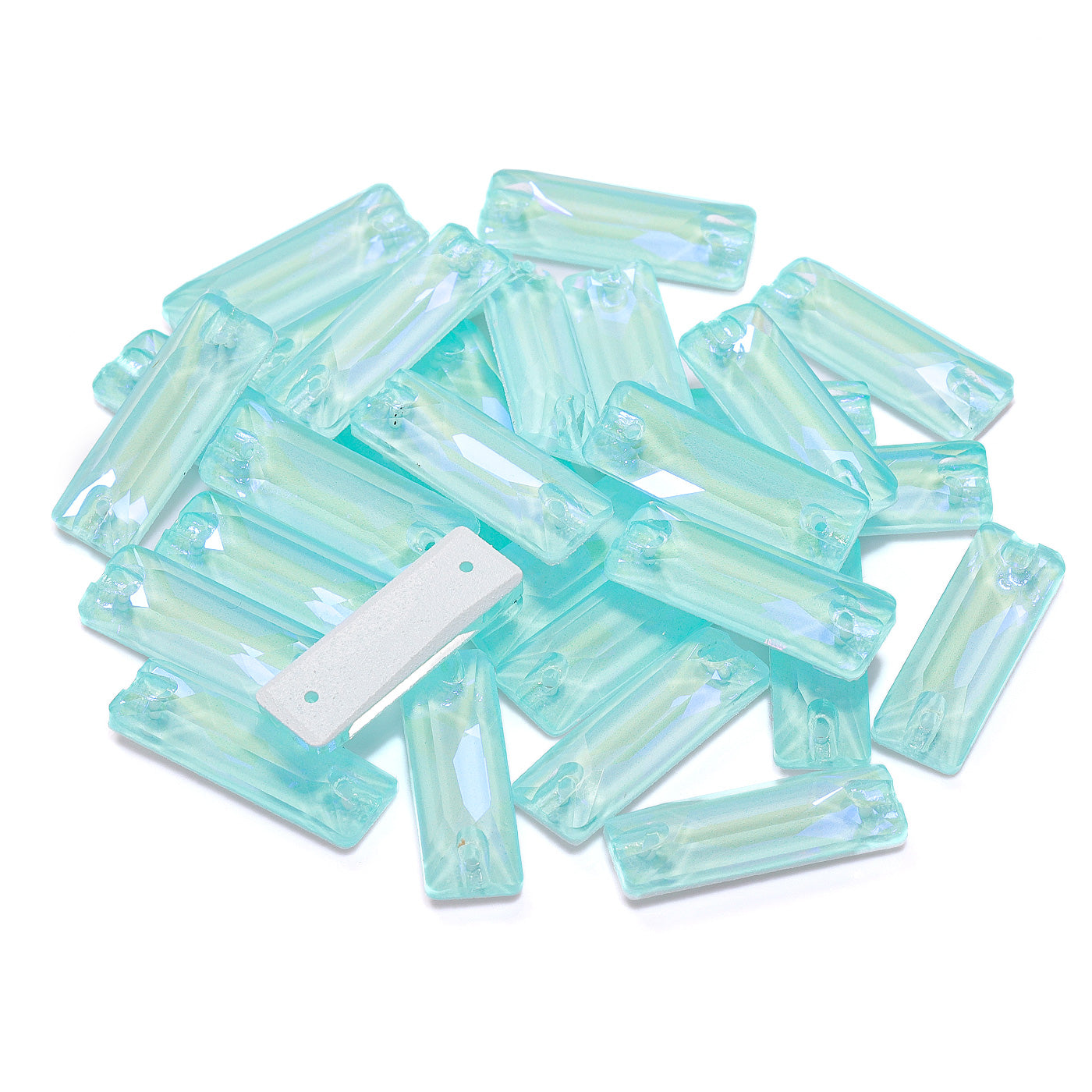 Electric Neon Light Azore Cosmic Baguette Shape High Quality Glass Sew-on Rhinestones Secondary image