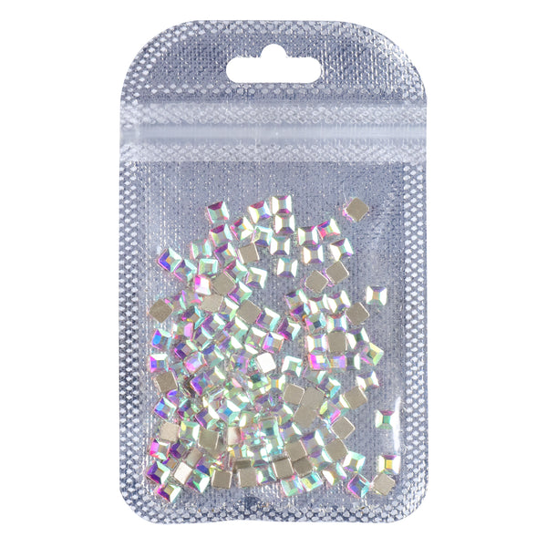 Square Shape Crystal AB Flat Back Fancy Rhinestones