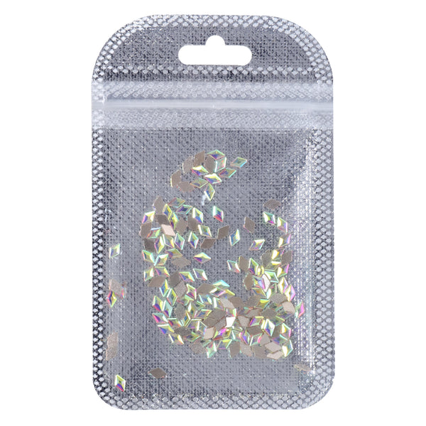 Rhombus Shape Crystal AB Flat Back Fancy Rhinestones