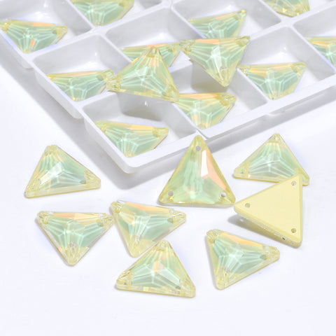 Jonquil AM Triangle Shape High Quality Glass Sew-on Rhinestones