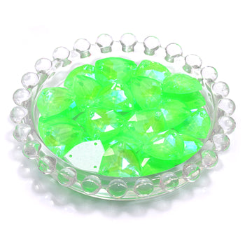 Electric Neon Peridot Trilliant Shape High Quality Glass Sew-on Rhinestones WholesaleRhinestone