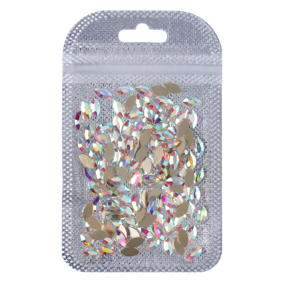 Navette Form Crystal AB Flat Rücken ausgefallene Strasssteine