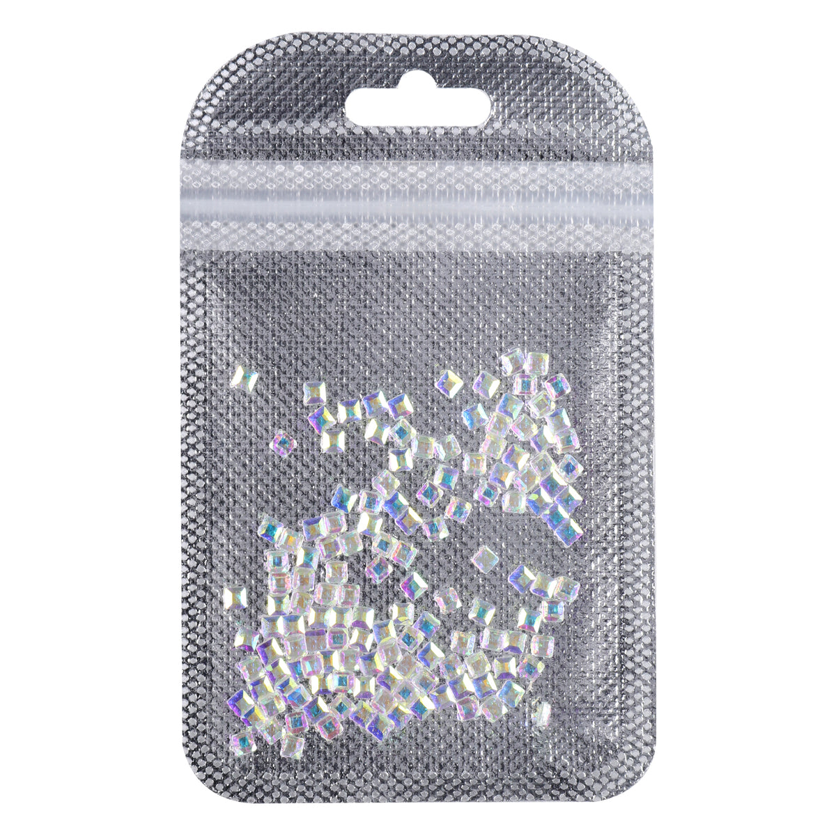 Cristal de forma cuadrada AB Rhinestones de elegancia plana de espalda plana