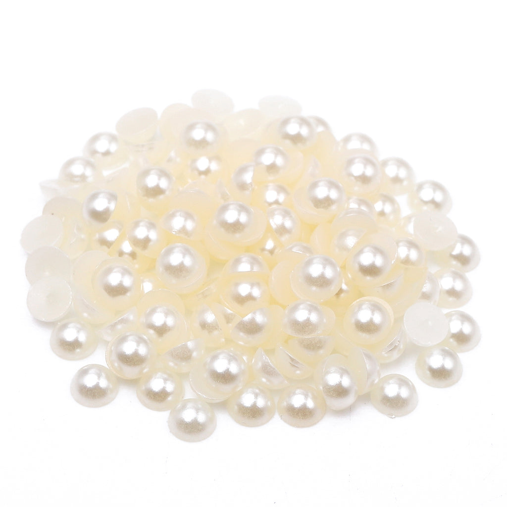 Ivory Resin Flat Back Pearls Multi Sizes WholesaleRhinestone