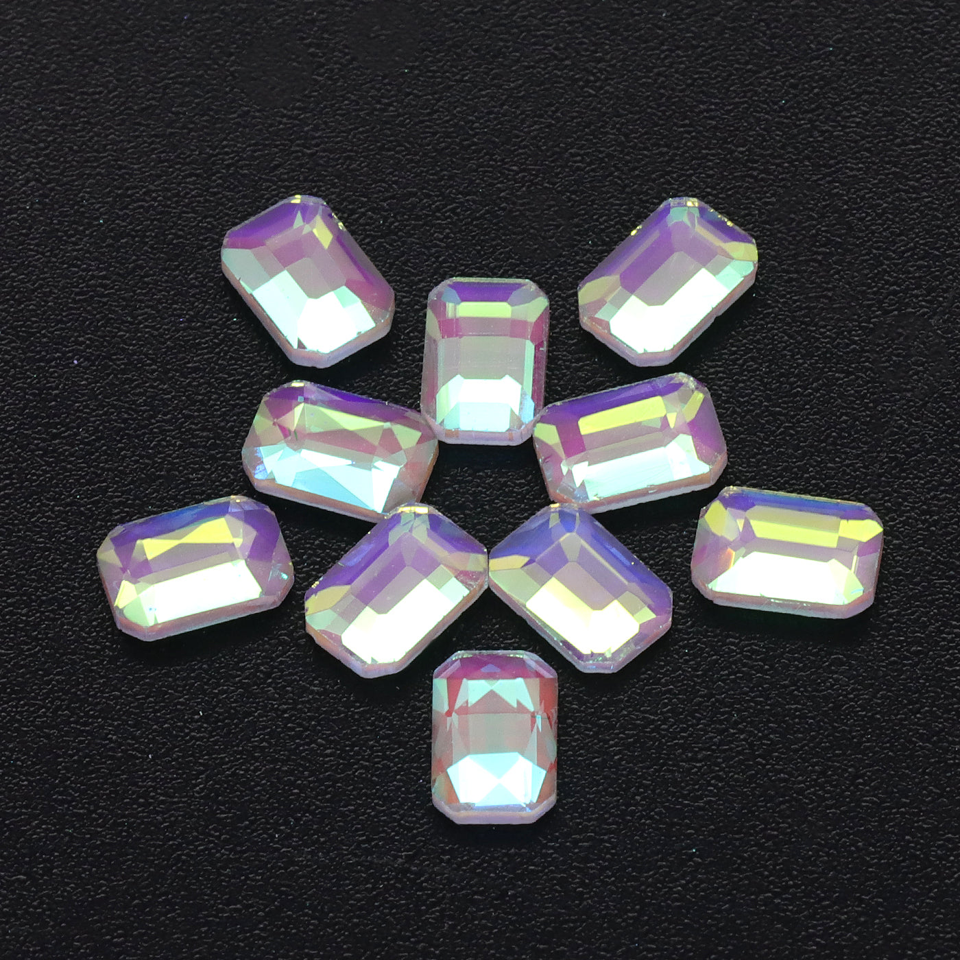 Octagon Shape Mocha White Flat Back Fancy Rhinestones WholesaleRhinestone