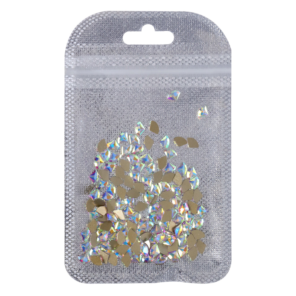 Sector Shape Crystal AB Flat Back Fancy Rhinestones