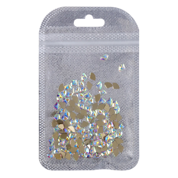 Sector Shape Crystal AB Flat Back Fancy Rhinestones