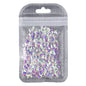 Oblique Heart Shape Crystal AB Unfoiled Flat Back Fancy Rhinestones