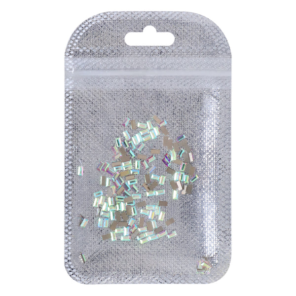 Rectangle Shape Crystal AB Flat Back Fancy Rhinestones